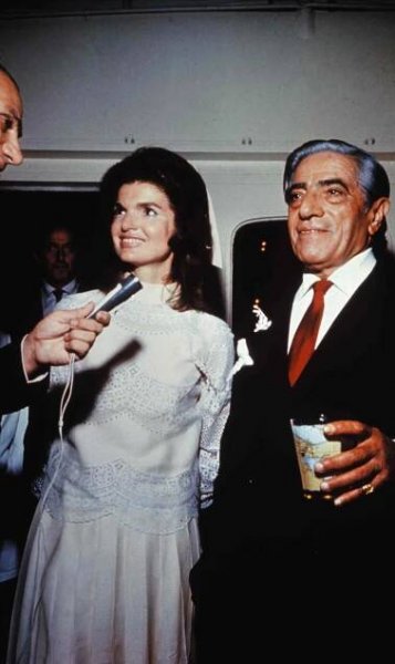 Jackie Kennedy-Onassis Wearing a Valentino Wedding Dress