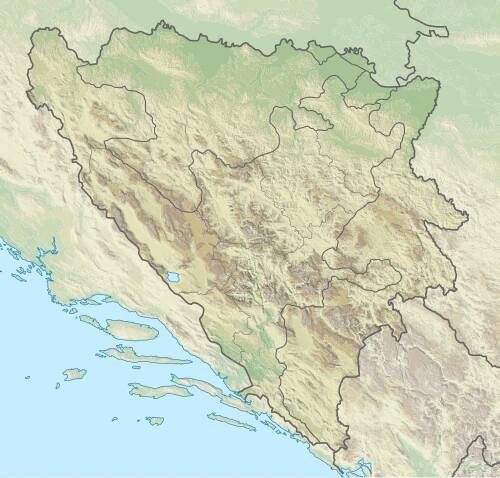 Mapa Bosny a Hercegoviny