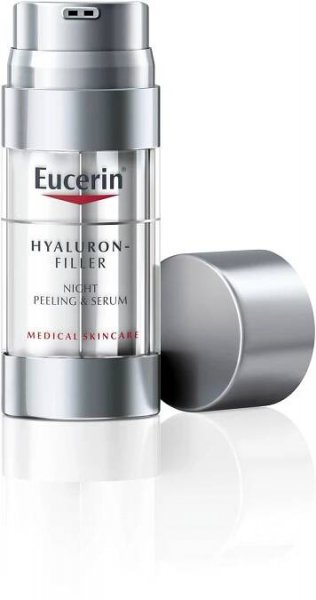 Noční obnovující & vyplňující sérum Eucerin Hyaluron-Filler, 936 Kč.