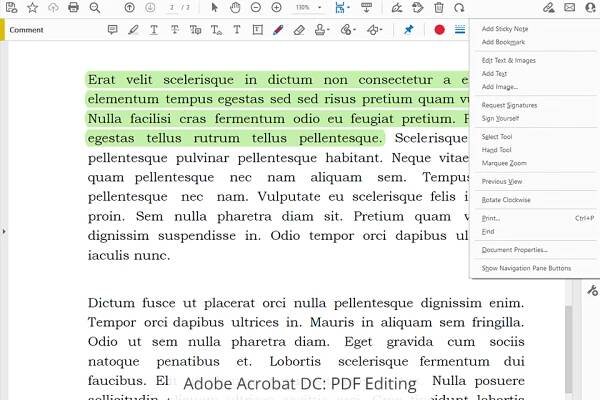 adobe acrobat dc pdf editing