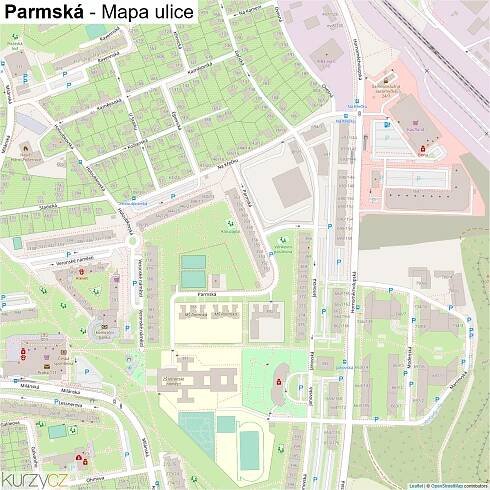 Parmská - mapy | Kurzy.cz