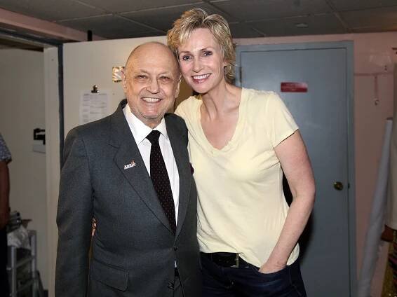 Charles Strouse and actress Jane Lynch attend Broadway's 