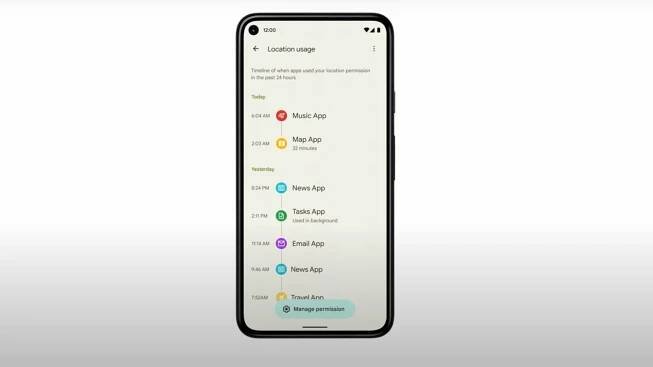 Android 12 Privacy Dashboard
