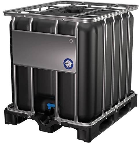 NEUWARE!!! 1000 Liter IBC PE Palette schwarz - Onlineshop - Wasserspeicher24.de