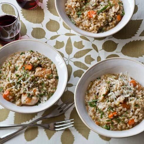 Chicken and Barley Stew with Dill and Lemon