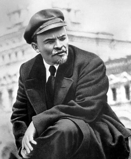 Lenin vyhlížející zítřky bolševismu