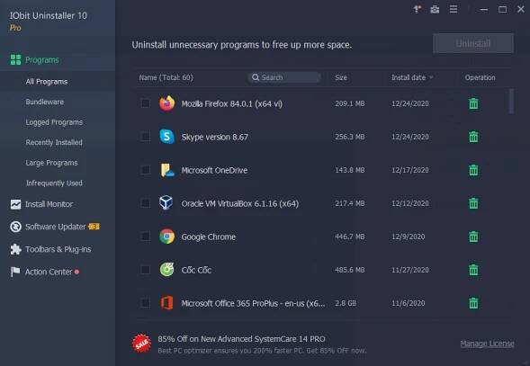 IObit Uninstaller 11 Key Free 2021