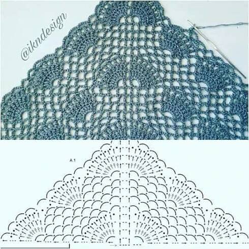 Pin by Alicia Plazola on capa crochet | Crochet lace shawl, Shawl crochet pattern, Crochet shawl diagram