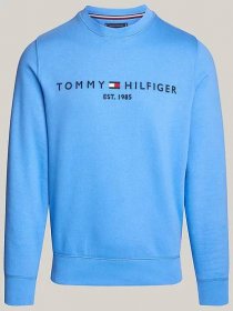 blue logo graphic crew neck sweatshirt for men tommy hilfiger