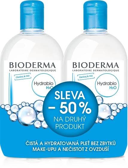 Bioderma Hydrabio H2O micelární voda výhodné balení 2 x 500 ml