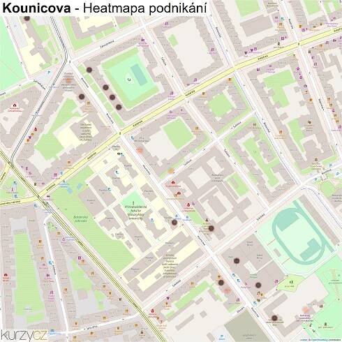 Kounicova - mapy | Kurzy.cz