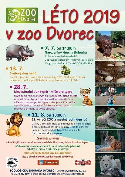 Léto 2019 v zoo Dvorec | ZOO Dvorec - máme rádi zvířata