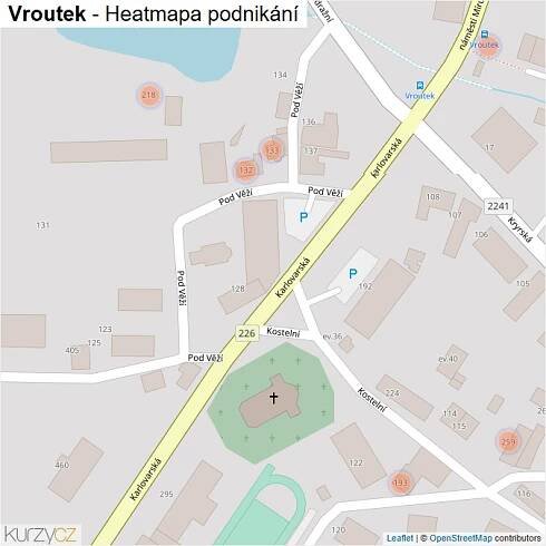 Mapa Vroutek - Firmy v obci.