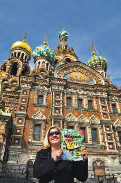 Kathryn Linski displays the May 2014 issue in front of the Church of the Savior on Spilled Blood in St. Petersburg, Russia; submitted by Jay Linski. This is just stunning.