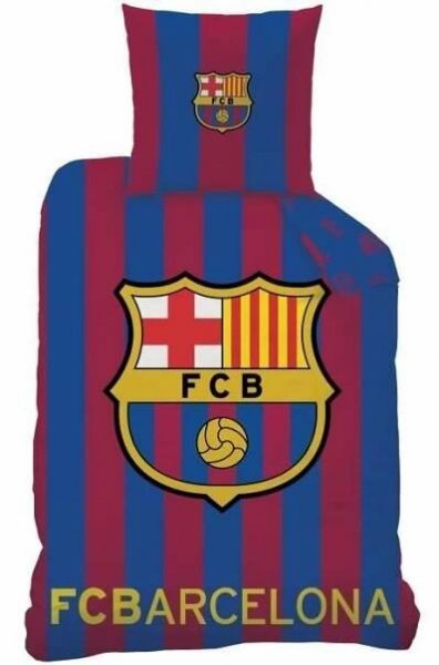 Dětské bavlněné povlečení FC Barcelona 140x200 | leroy-eshop.cz