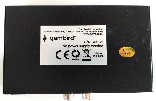 Gembird DSU-21 Data switch černý