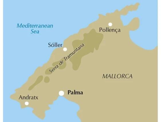 Mountain Walking in Mallorca - Location Map