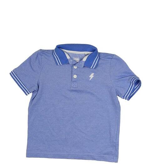 Modré melírované triko s límečkem F&F | Laclík.cz - dětský second hand