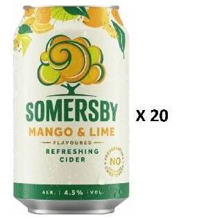 Somersby Mango & Limetka Cider 4,5%, 20x330 ml VÝHODNÉ BALENÍ
