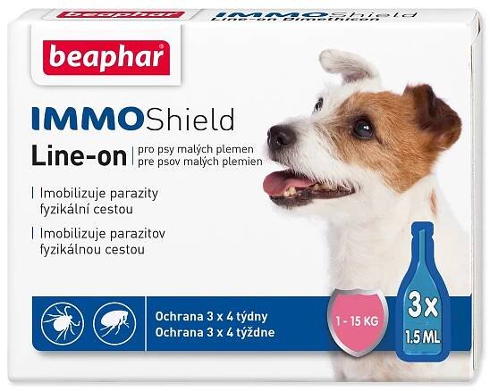 Antiparazitika Line-on Beaphar IMMO Shield pes S 3x1,5 ml
