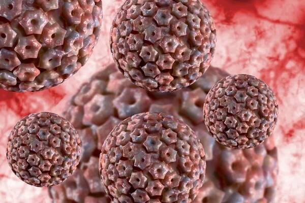 Infekční onemocnění herpes simplex virus buňky konceptuální 3D ilustrace — Stock obrázek
