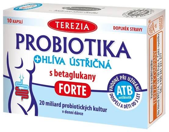 Terezia Probiotika + Hlíva ústřičná s betaglukany FORTE 10 kapslí