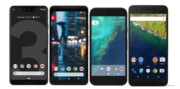 Tak jde čas. Pixel 3 XL vs. Pixel 2 XL, Pixel XL a Nexus 6P – Srovnání obrů od Googlu