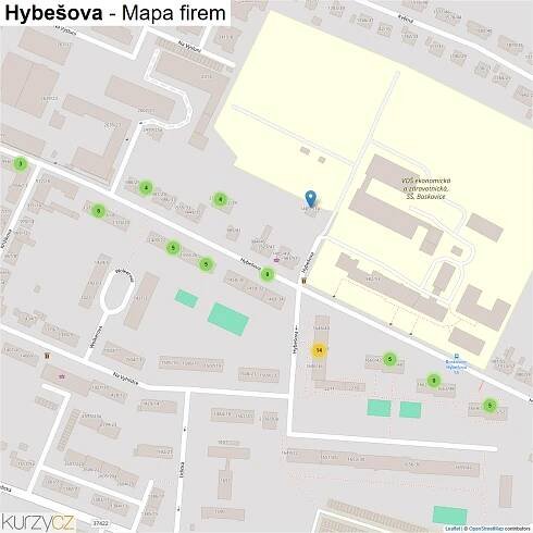 Hybešova - mapy | Kurzy.cz