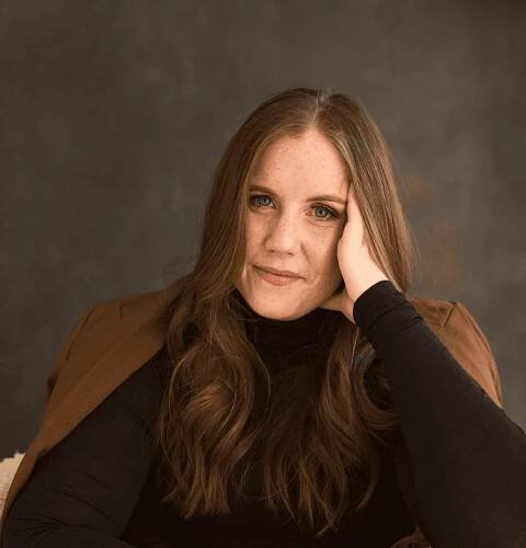 Saskatoon Counsellor Erin Wasson looks toward the mental health patient with warmth in her eyes