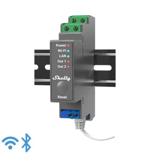 SHELLY PRO 2 Spínací modul na DIN lištu