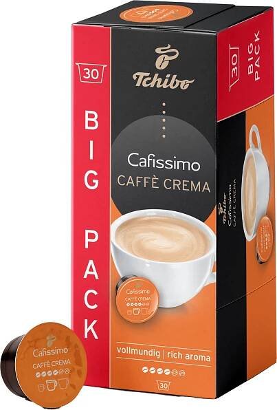 TCHIBO CAFISSIMO CAFFE CREMA VOLLMUNDIG 30 kapslí