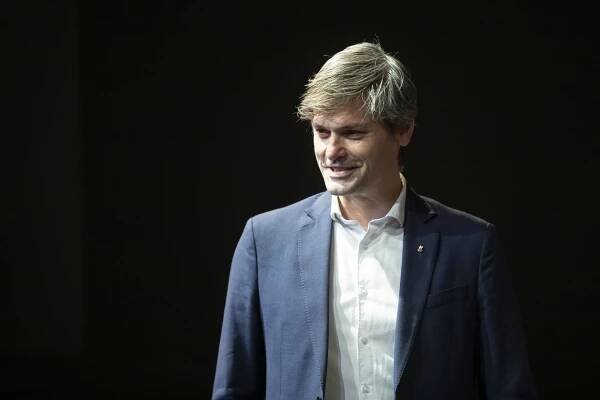 Senátor Marek Hilšer na předvolební debatě Deníku N. Foto: Gabriel Kuchta, Deník N