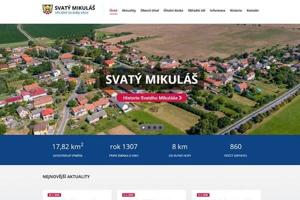 Tvorba stránek - Obecní úřad Svatý Mikuláš | Intersite.cz