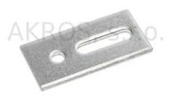 Plocháč nerez 82x40x5 AN 9806/A2 (1 round hole 11 mm+1 slot 11 mm