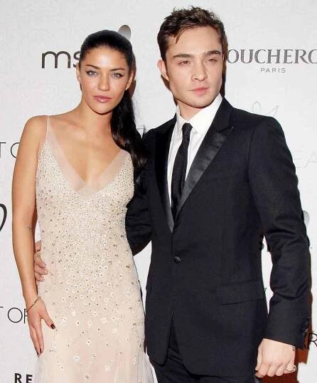Jessica Szohr and Ed Westwick arrive at The Art of Elysium's 3rd Annual Black-Tie Charity Gala 