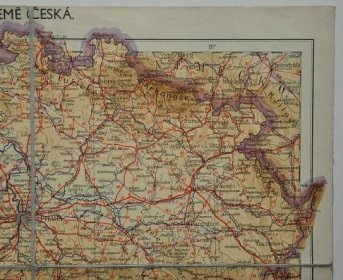 ZEMĚ ČESKÁ - MAPA - 1938 - ČECHY - Staré mapy a veduty