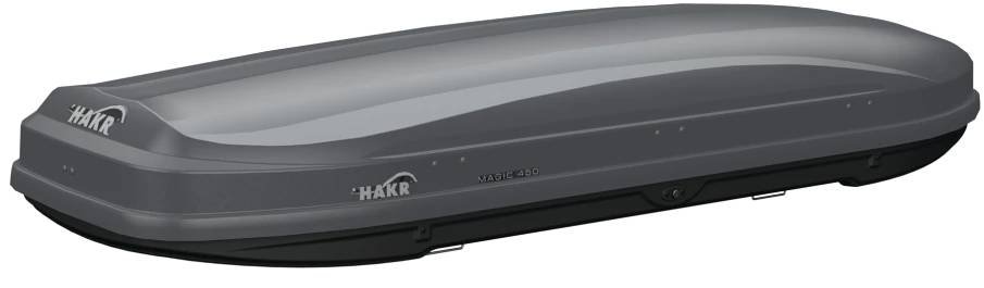 Dlouhý a široký střešní box HAKR Magic Line 450 - šedý