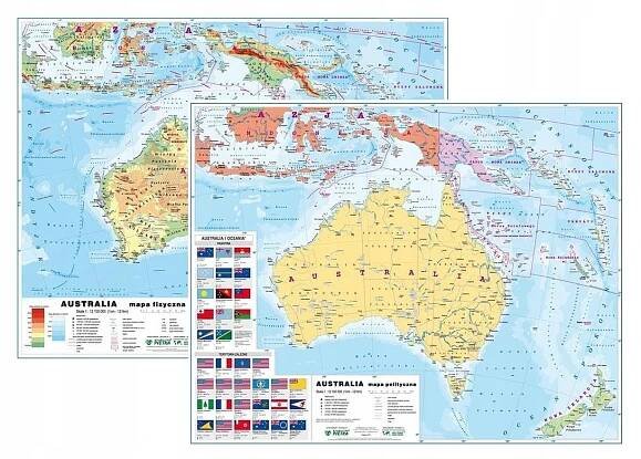 AUSTRALIA BOARD MAPA FIZ/POL