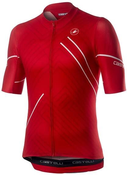 CASTELLI Cyklistický dres s krátkým rukávem - PASSO - červená