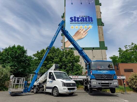 Pronájem autoplošin a autojeřábů PRAHA | firma STRACH