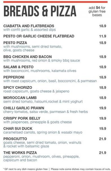 Menu - Marble Bar Bistro