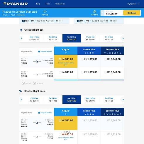 Levné letenky do Londýna s Ryanair za 1 082 Kč z Prahy