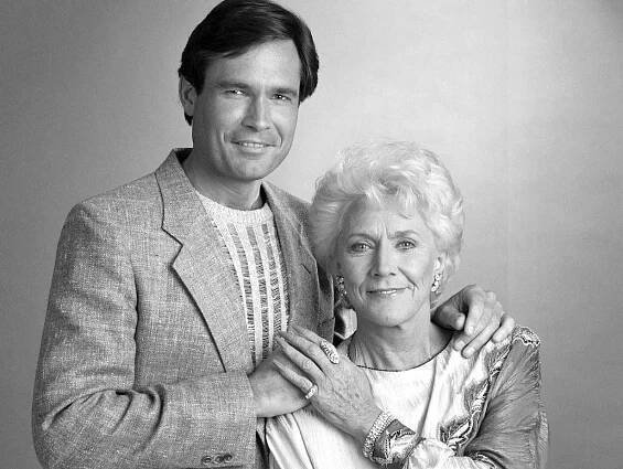 LOS ANGELES - AUGUST 6: Beau Kayzer as Brock Reynolds 1974-1980, 1984-1986, 1988-1992 and Jeanne Cooper as Katherine Chancellor 1973 - ) in the CBS daytime drama "The Young and The Restless," August 6, 1985. (Photo by CBS via Getty Images) *** Local Caption *** Beau Kayzer;Jeanne Cooper