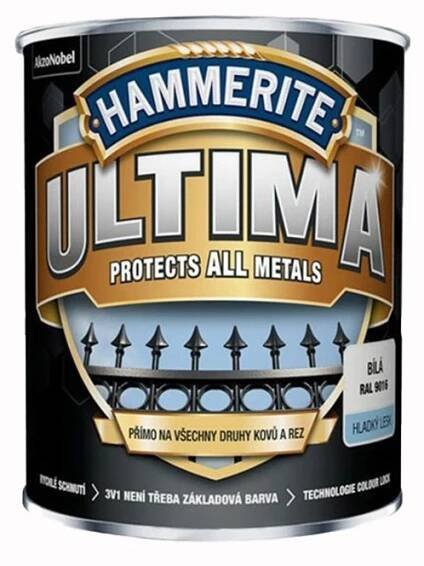 Hammerite Ultima Barva na kov 3v1 RAL3003 matná rubínově červená 0,75 l