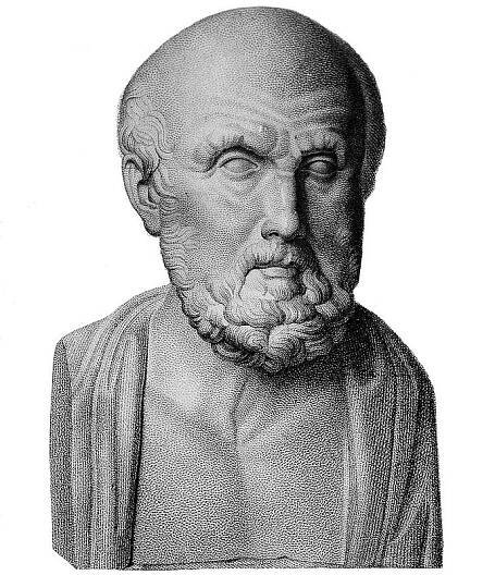An engraving of Hippocrates