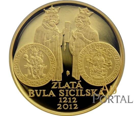 Zlatá mince 10000 Kč Zlatá bula sicilská 1 Oz 2012 PROOF