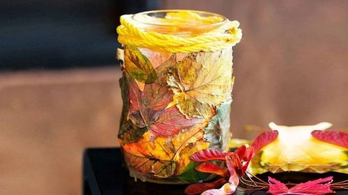Kouzelná podzimní dekorace: Vyrobte si lampu s listím! Ozdobí i váš stůl?
