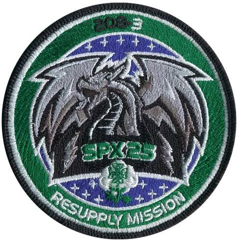CRS SpaceX 25 Mission Patch 4"