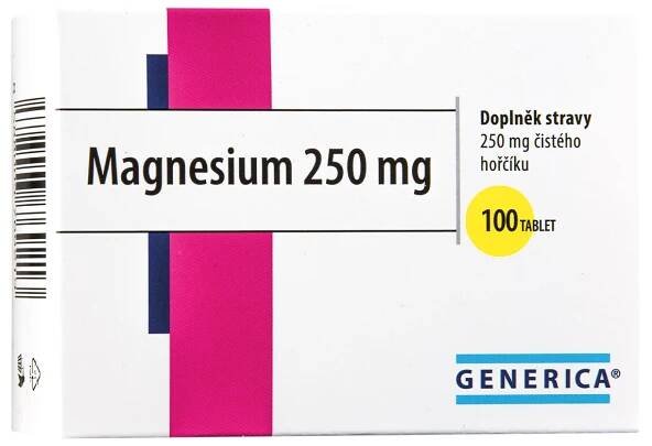 Magnesium 250 Generica tbl. 100