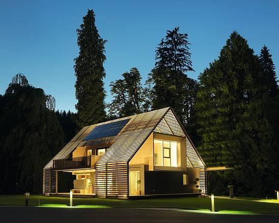 Energy-Plus-House con pannelli OSB 4 TOP e DHF © Auftragsfoto.at/Stefan Sappert